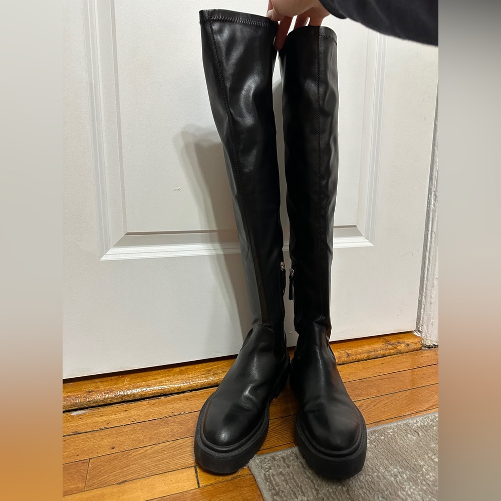 Zara Black Over the Knee Boots